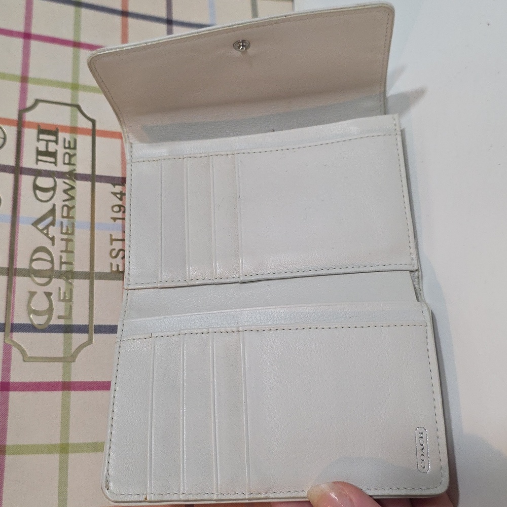 New, Vintage, Coach Legacy Blue Leather Card Wallet - Picture 7 of 16
